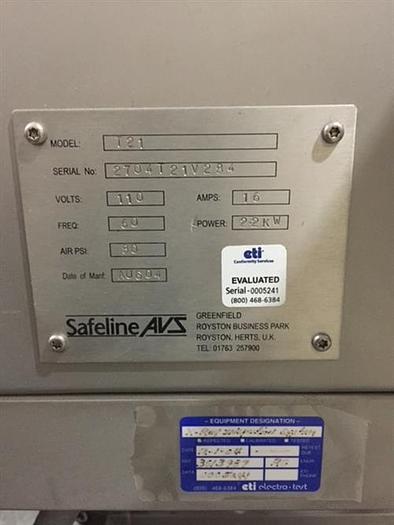 Used Safeline AVS model T21 X-ray detector