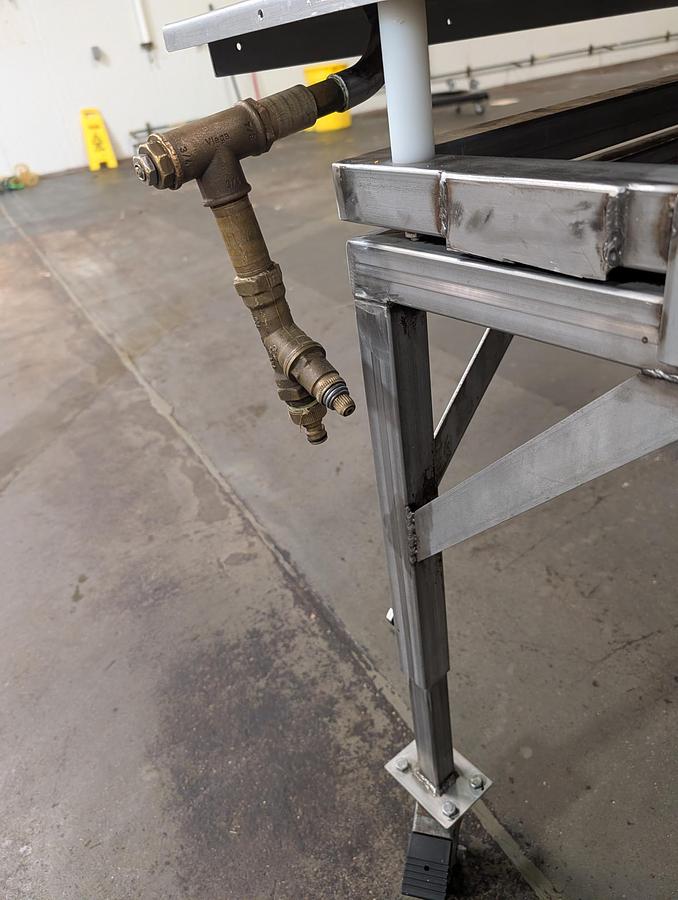 Used 9-ft long x 57" wide Stainless Steel Cooling Table