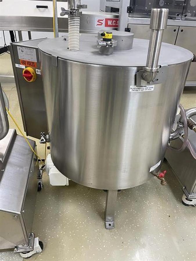 Used Savage 450-lb Stainless Steel Chocolate Melter with Stainless Steel jacketed Pump