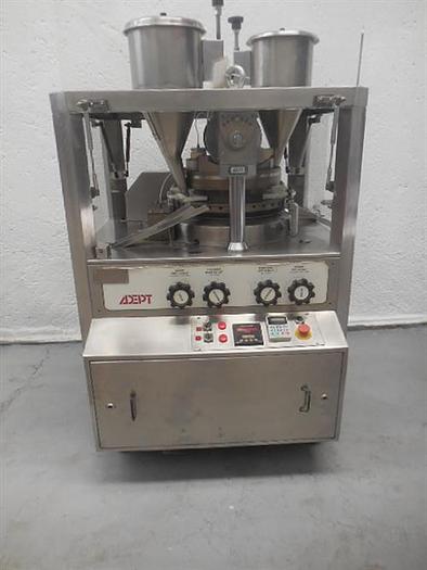 Used Adept stainless steel model ADR BB 35 station rotary tablet press