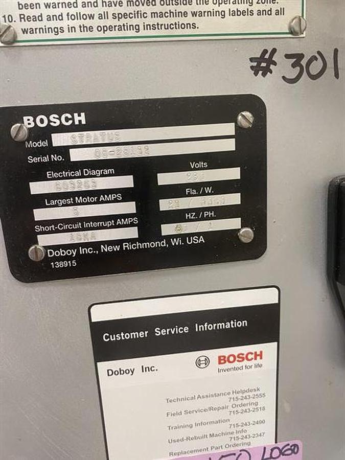 Used Bosch Stratus Horizontal Flow Wrapper