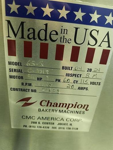 Used Champion Model 65S Wire Cut Cooking Former