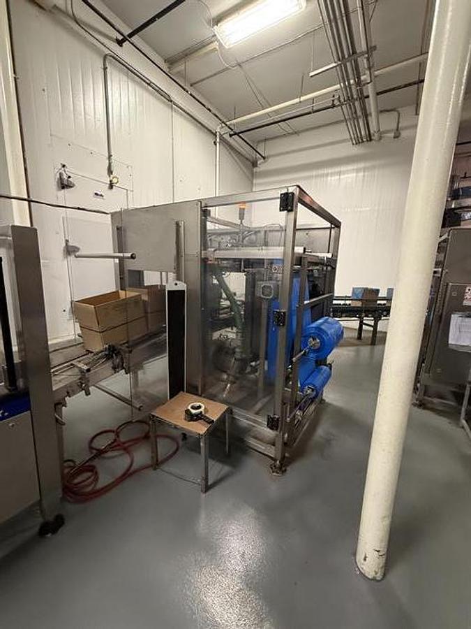 Used OK Superformer-1M Case Erector with OK SL220 Bag Inserter