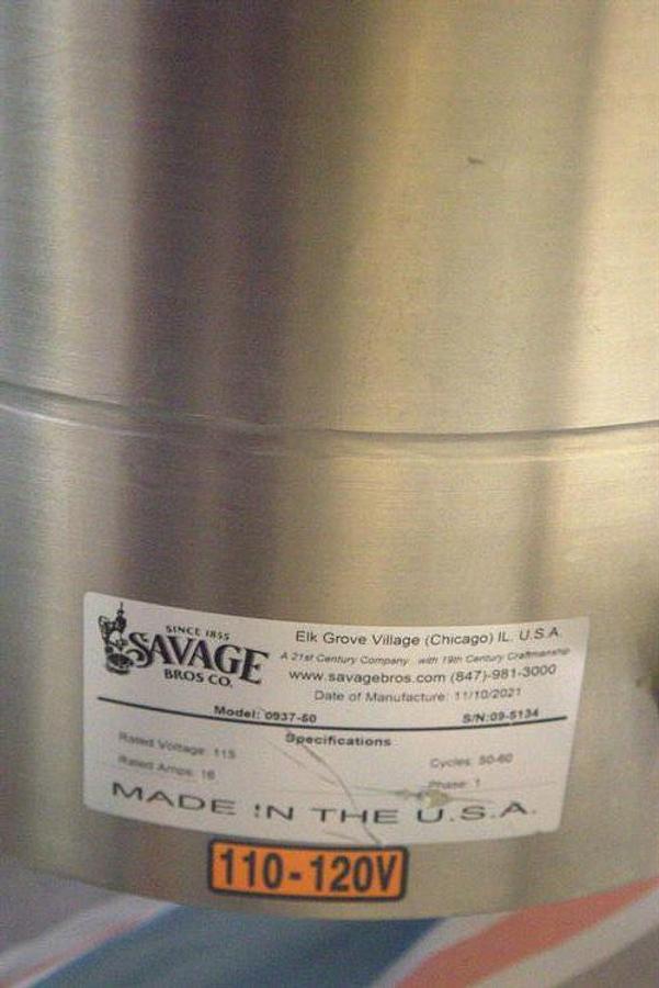 Used Savage 0937-50 5-Gallon SS Electric Fudge Mixing Kettle