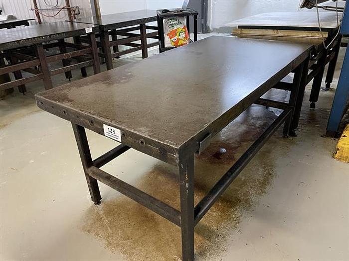 Used Thomas Mills 3 x 6 ft Carbon Steel Water Cooled Table