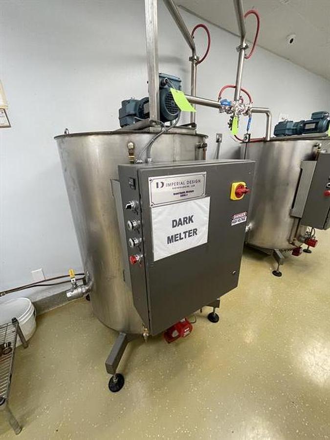 Used Imperial Design 1500 lb Stainless Steel Chocolate Melter