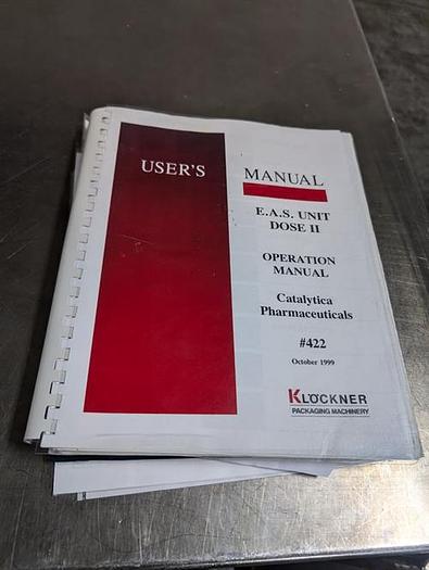 Used Klockner model EAS blister packager
