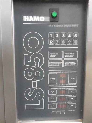 Used Hamo model LS-850 stainless steel bottle washer.