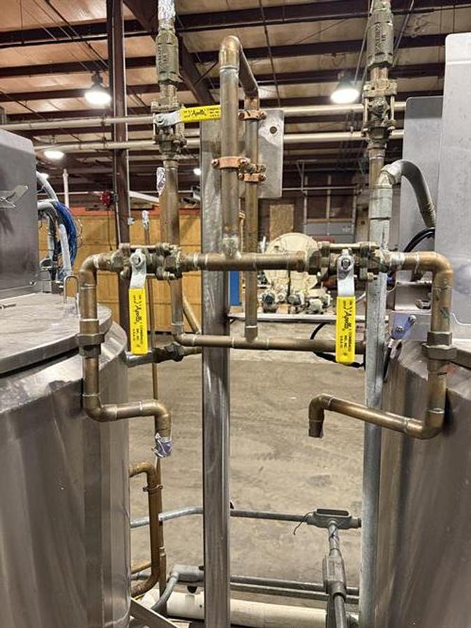 Used (2) AB Process 150 Gallon SS jacketed & Agitated Tanks