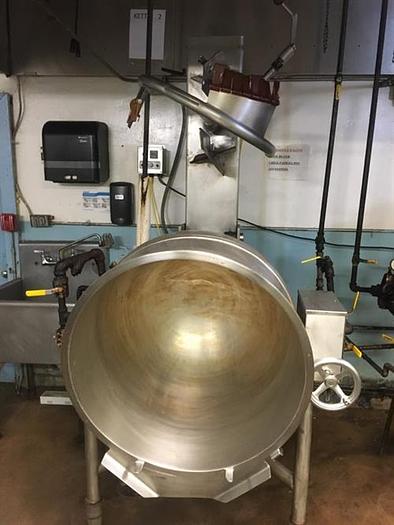 Used Groen model DN/RA 60-SP 60 Gallon Stainless Steel Single Action Cooking and Mixing Kettle