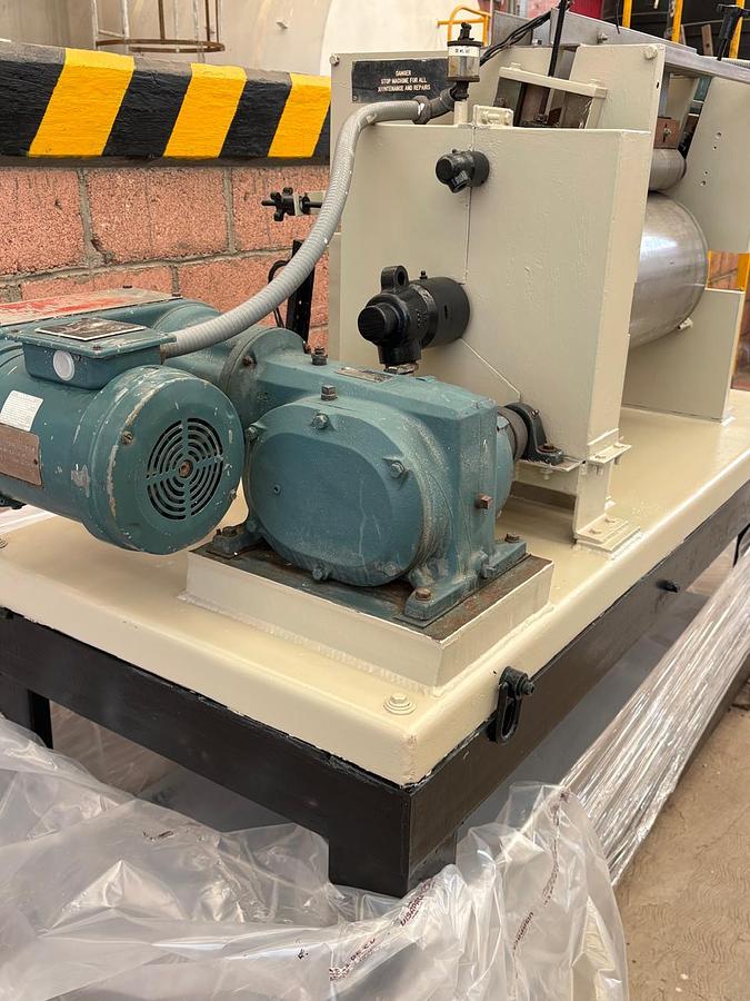 Used Buflovak 18" Wide Stainess Steel Drum Flaker with Top Applicator Roller