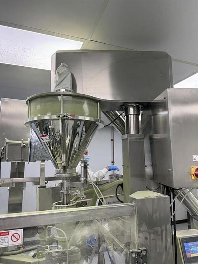 Used Ohlson Generation IV Rotary Pouch Packager With Auger Filler, Vacuum Powder, Scoop & Desiccant Pouch Feeders