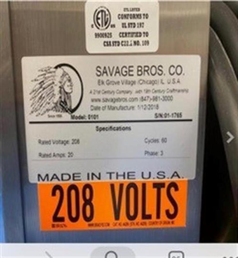 Used Savage Model 0101 Electric Stove