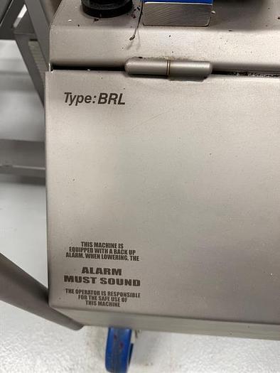 Used Backsaver BRL Stainless Steel Drum Dumper