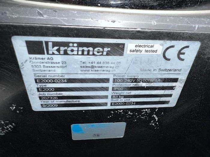 Used Kramer model E2000 stainless steel rotary tablet deduster