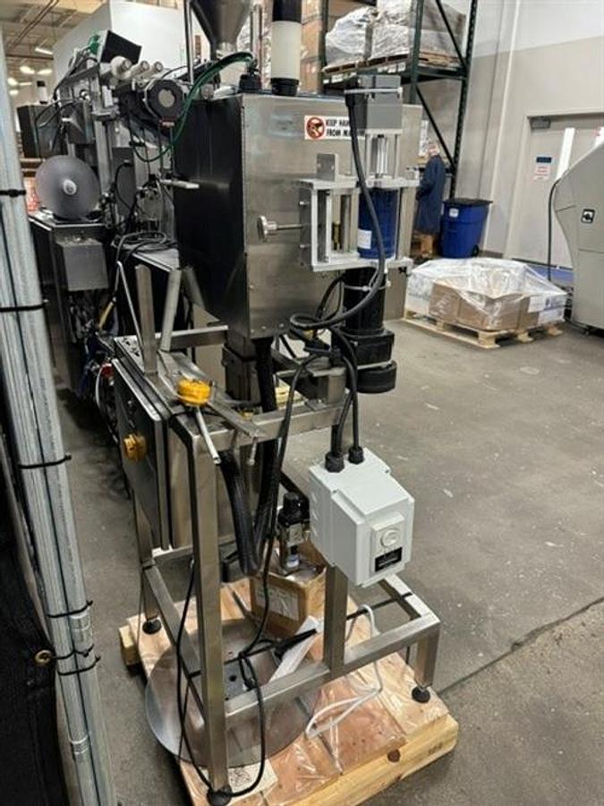 Used Marburg Model M-625FB Auto Cap Sealer/Shrink Bander