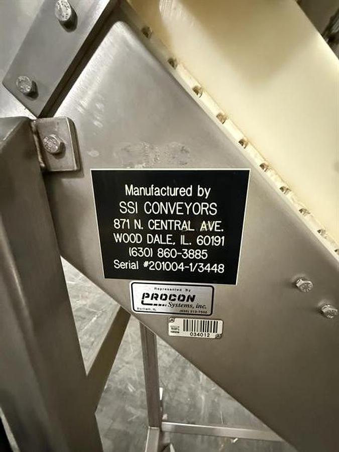 Used SSI Stainless Steel Inclined Elevator