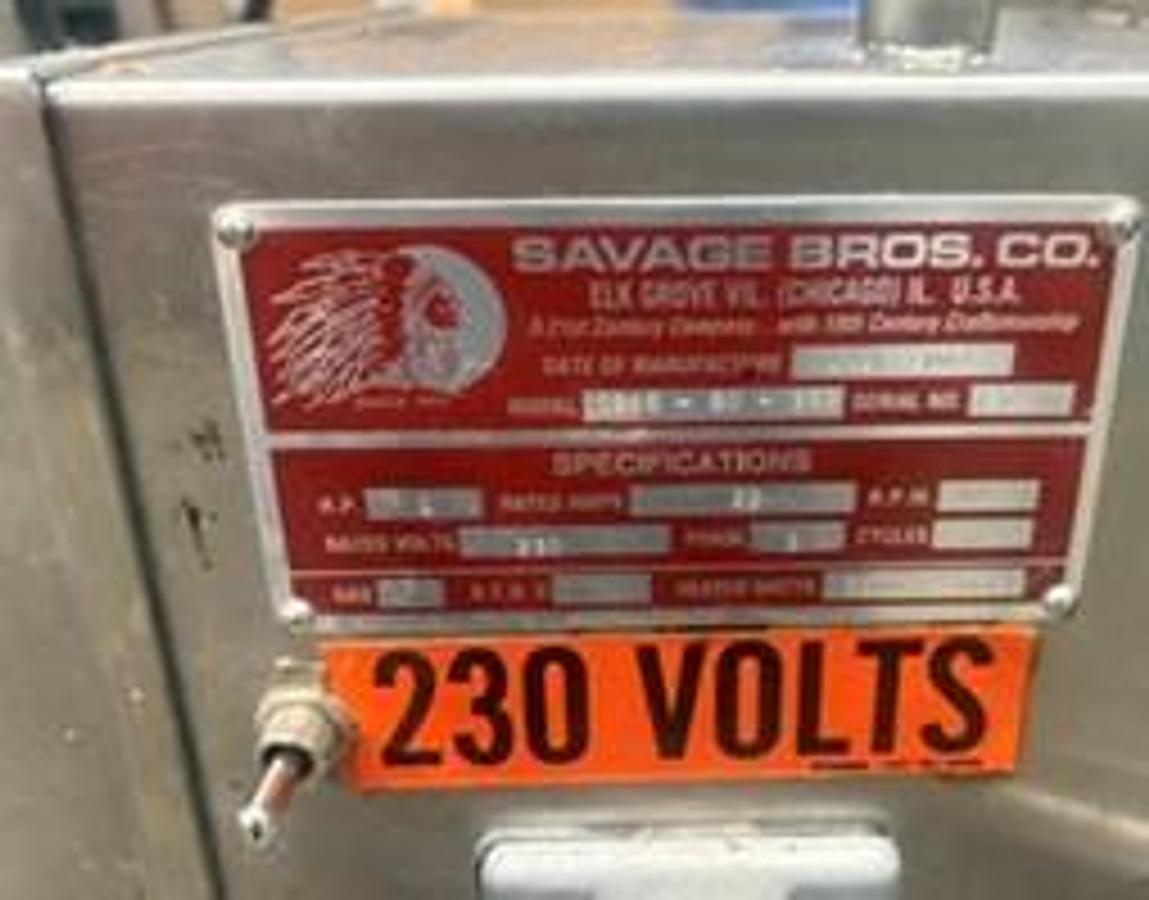 Used Savage 450/450 lb Stainless Steel Stack Melter with Automatic Tempering