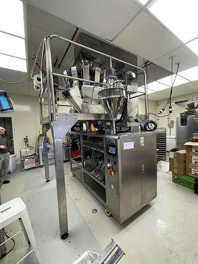 Used Inspire Pack HFS-210Z Pre-made Pouch Line with Rotary Scale & Auger
