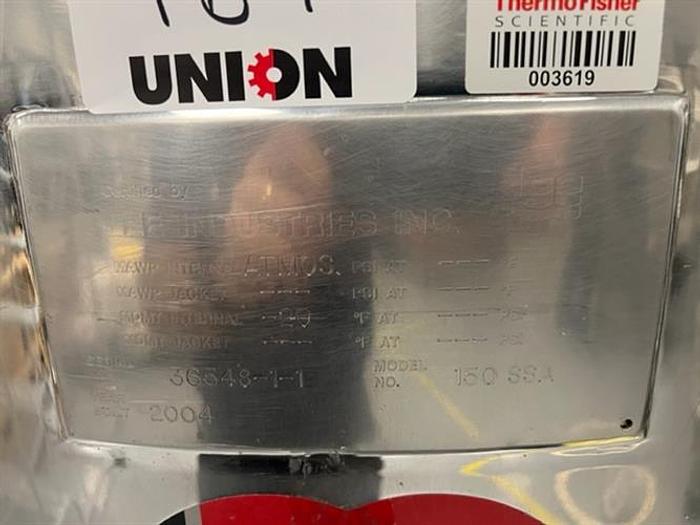 Used Lee model 150 SSA 150 gallon stainless steel tank