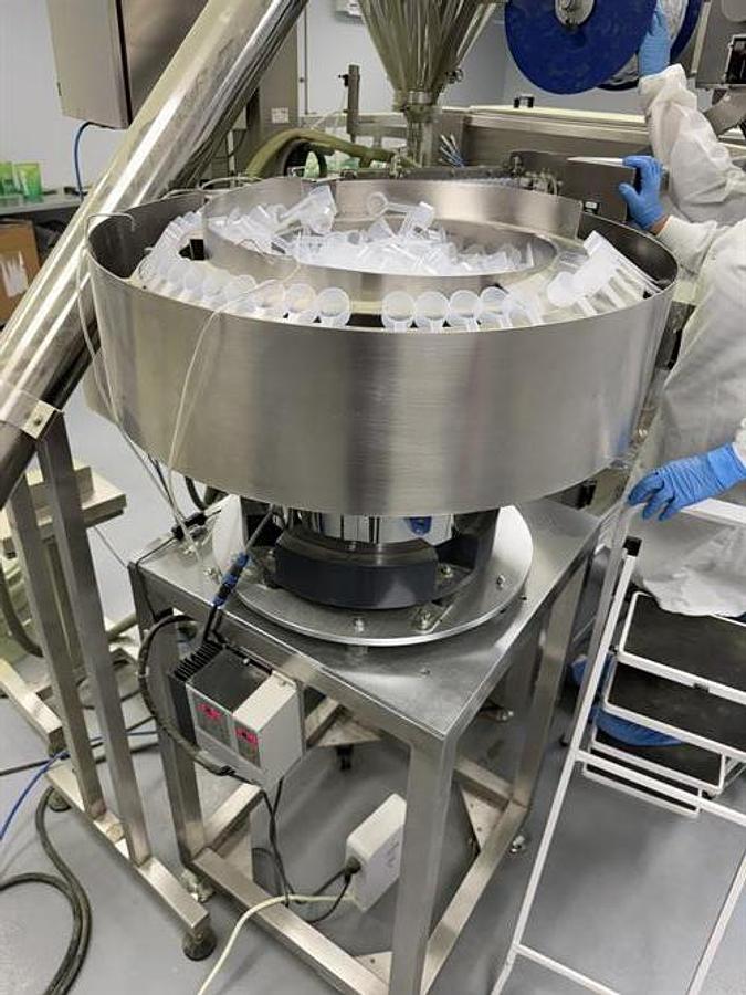 Used Ohlson Generation IV Rotary Pouch Packager With Auger Filler, Vacuum Powder, Scoop & Desiccant Pouch Feeders