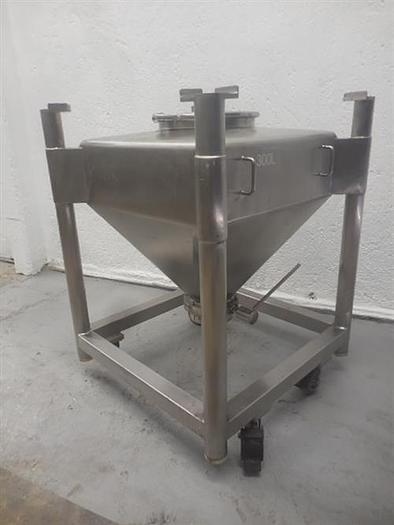Used Stainless steel 132 gallon bin container.