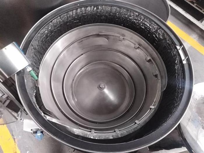 Used Ozaf model VL2T Stainless Steel Vibratory Cap feeder