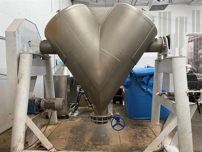 Used Patterson Kelley 60 cuft Stainless Steel V-Blender with Intensifier Bar