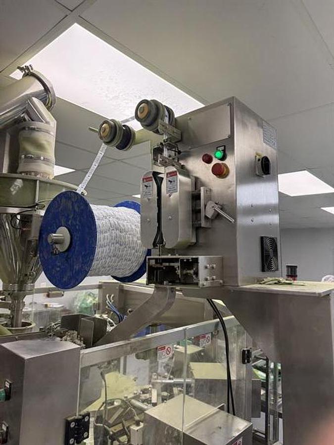 Used Ohlson Generation IV Rotary Pouch Packager With Auger Filler, Vacuum Powder, Scoop & Desiccant Pouch Feeders