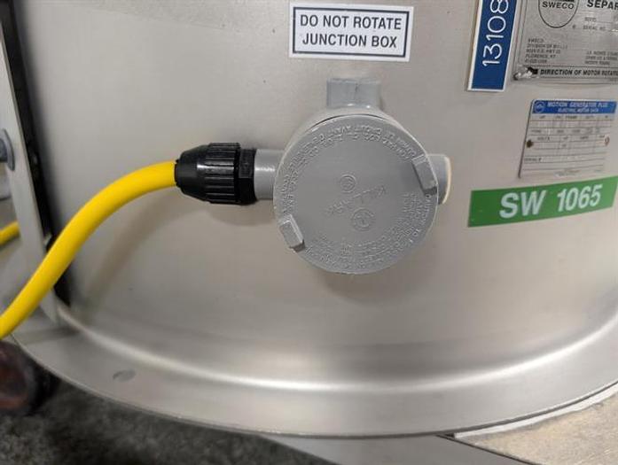 Used Sweco model XS48Y686SETLWC 48" diameter single deck sifter