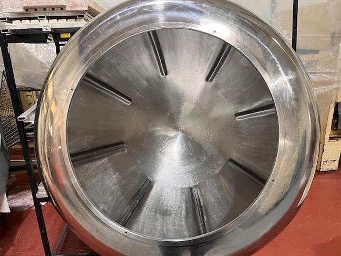 Used Latini 38" SS Coating Pan w Ribs