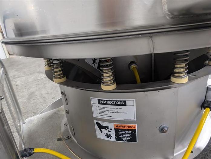 Used Sweco model XS48Y686SETLWC 48" diameter single deck sifter