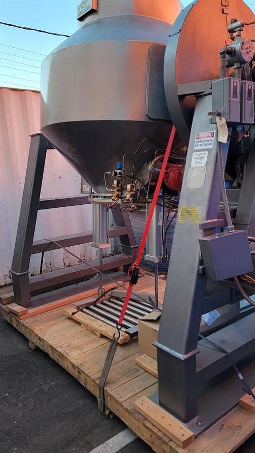 Used Gemco 30 Cu Ft stainless steel double cone blender