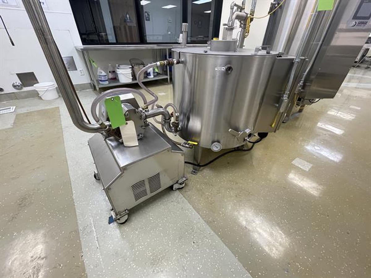 Used Savage 450-lb Stainless Steel Chocolate Melter with Stainless Steel jacketed Pump