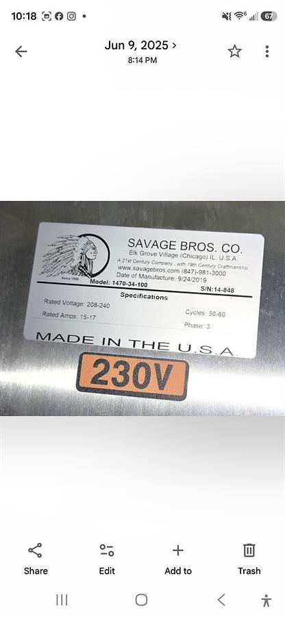 Used Savage 450-lb Stainless Steel Chocolate Tank with pump & Panner Drip Feeder