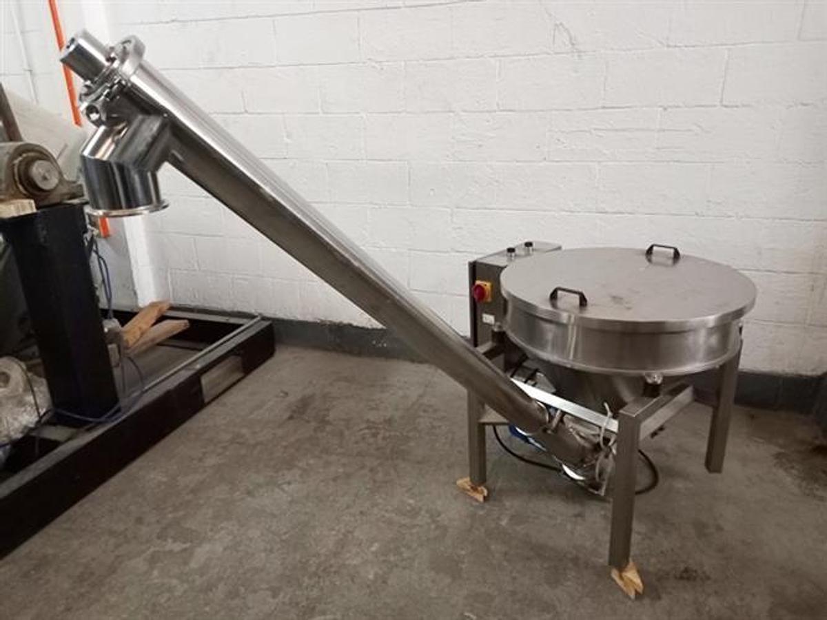 Used 66" long x 4" dia. screw conveyor