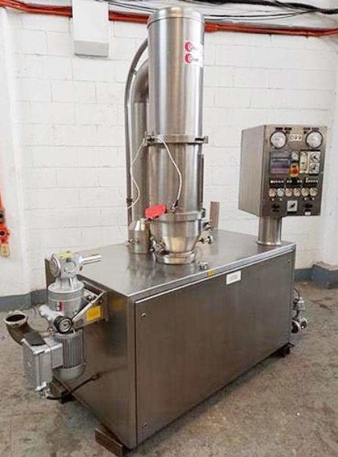 Used Glatt GPCG 3 Fluid Bed with spray head