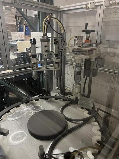 Used Woojung Model Monofil-3A Monoblock Filler and Capper