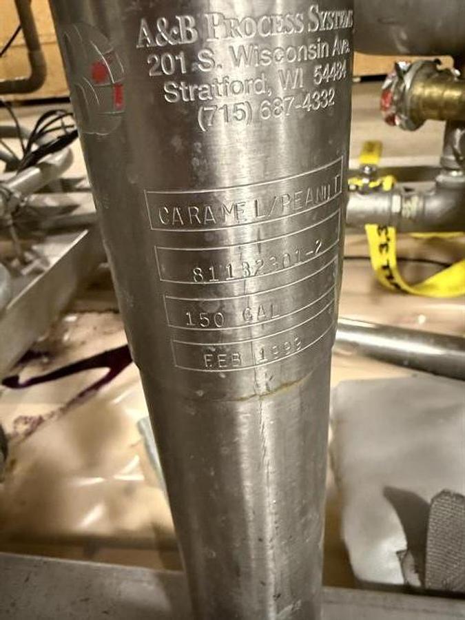 Used (2) AB Process 150 Gallon SS jacketed & Agitated Tanks