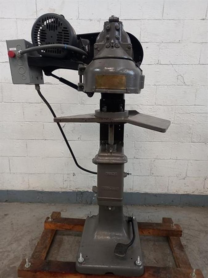 Used American Can model 108A No. 1 Western semi-automatic can seamer