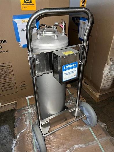 Used Lafferty 16 gallon presurized stainless steel tank
