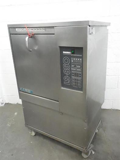 Used Hamo model LS-850 stainless steel bottle washer.