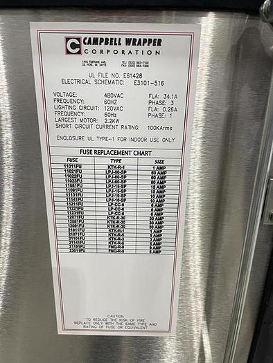 Used Campbell Revolution Inverted Flow Wrapper