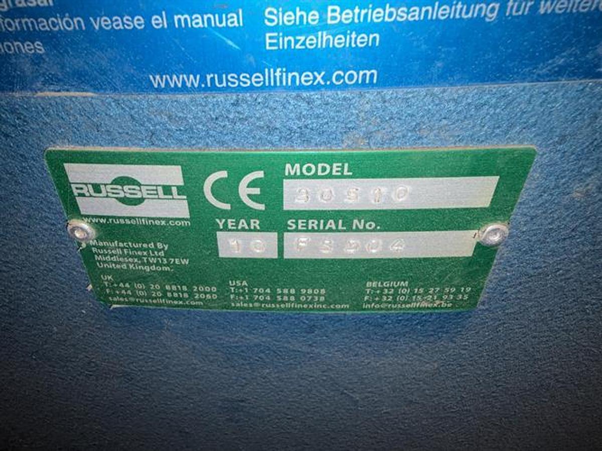 Used Russel Finex 48" Diameter Single Deck Sifter