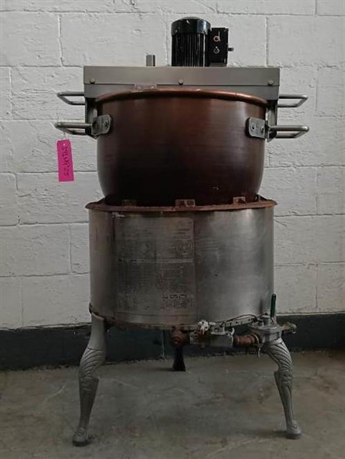 Used Savage #20 Gas Stove with Copper Kettle and Portable Agitator