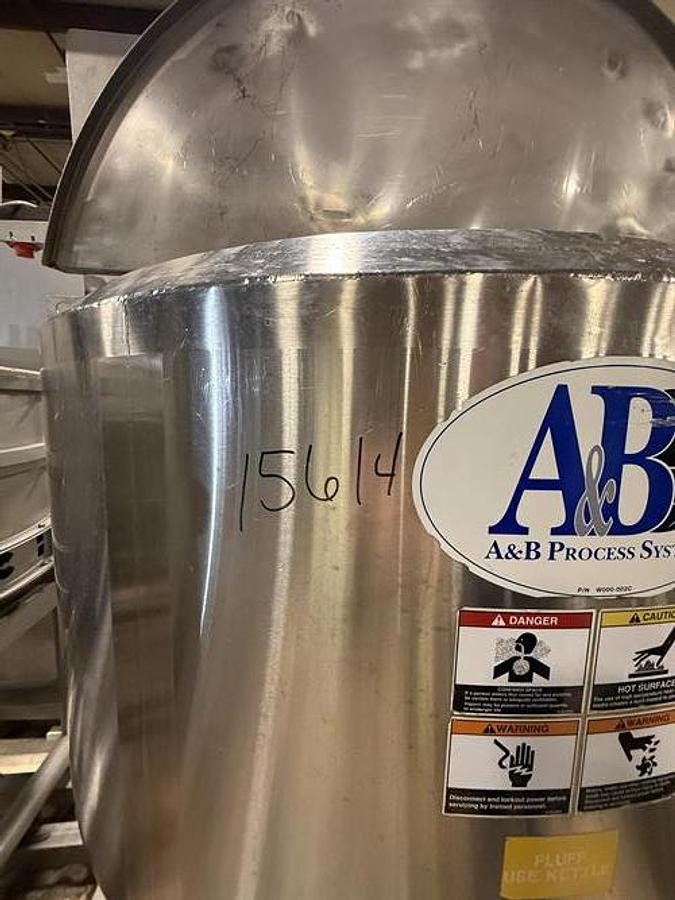 Used AB Process 150 Gallon SS jacketed and Mixing Kettle