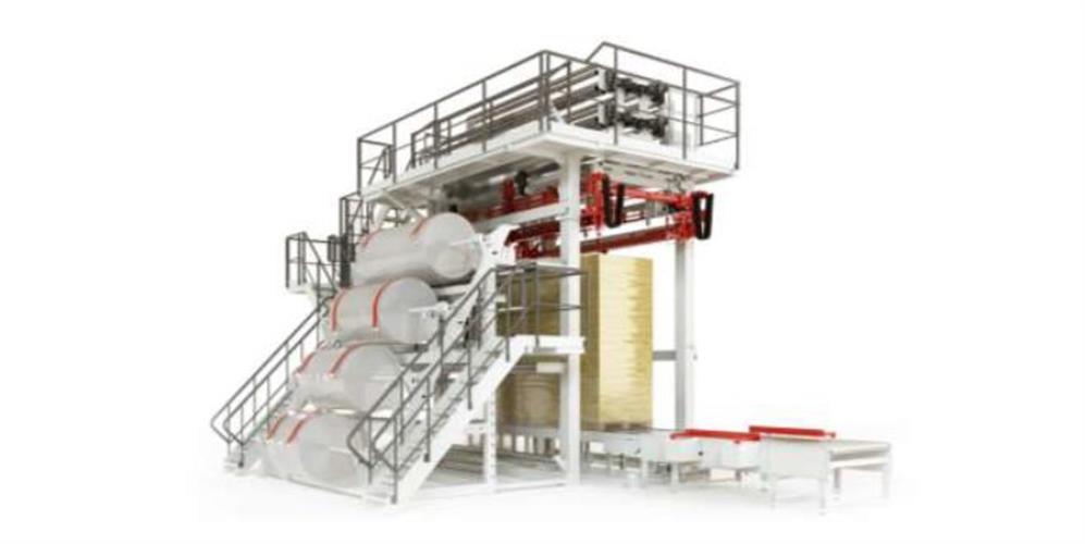 Used Bocedi FP2000 High Speed Inline Pallet Wrapper- Unused