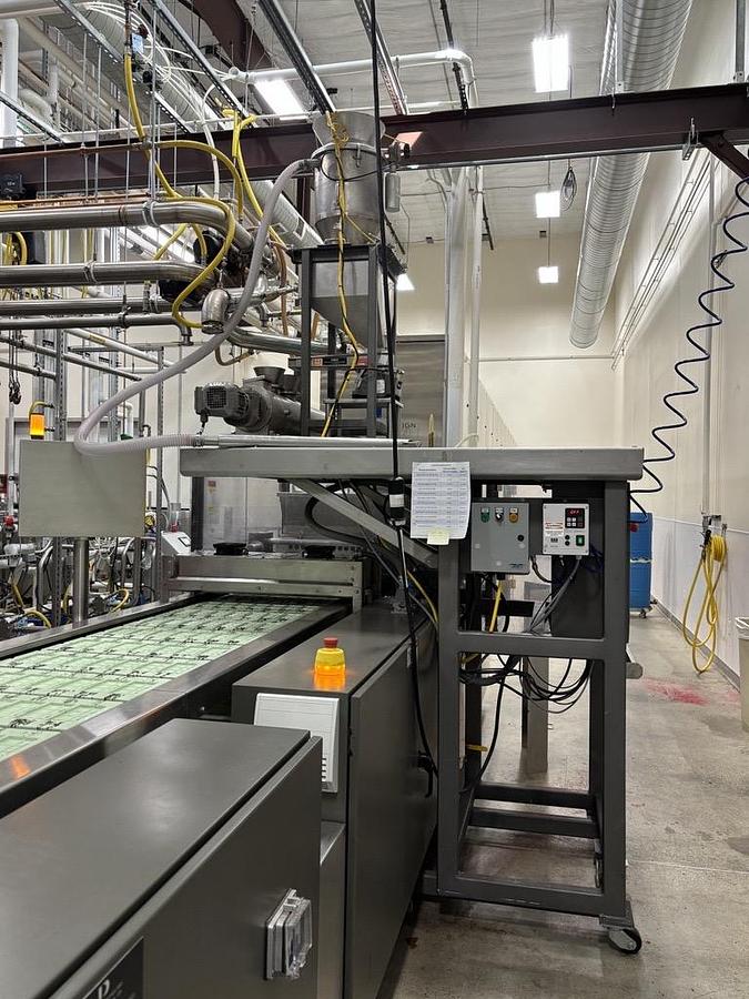Used Imperial 600 x 225 One Shot Molding Plant with Loesch Bar Wrapper
