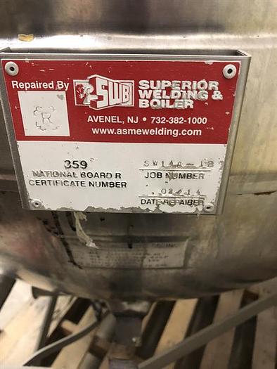 Used Lee 150 Gallon Stainless Steel Jacketed Cooking Kettle with Removable Basket