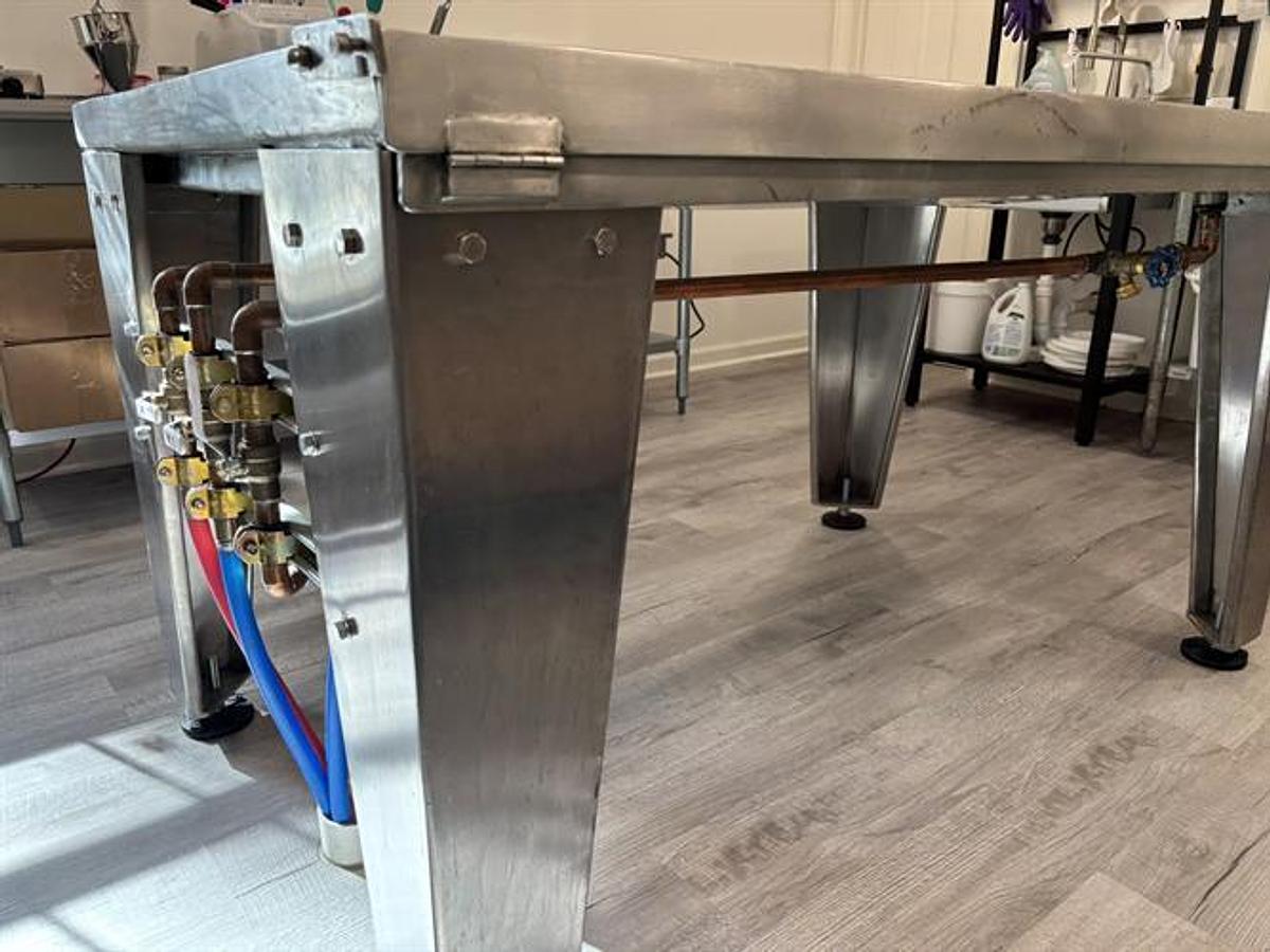 Used Latini 3ft x 5ft Stainless Steel Cold Table